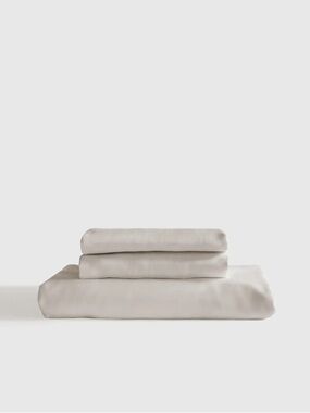 QUINCE Bamboo Fitted Sheet Set Queen Sand 7093